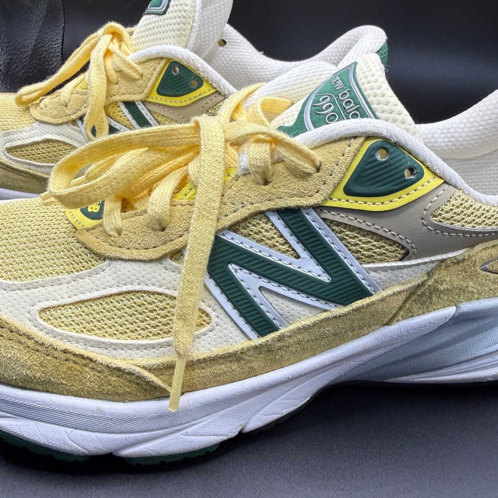 New Balance 990v6 Made in USA Teddy Santis Yellow Green Mens 8.5 Sneakers U990TE - Picture 11 of 14